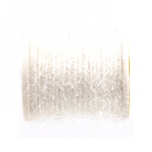 Veniard Ice Straggle Chenille Standard (3M) Pearl / Clear Fly Tying Materials (Product Length 3.28 Yds / 3m)